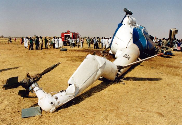 Während des Filmprojektes stürzte der Hubschrauber ab.